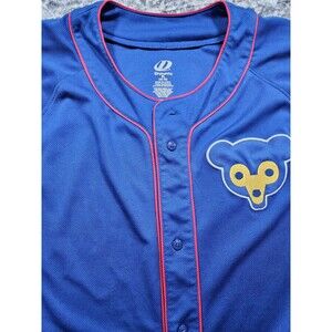 Chicago Cubs MLB Dynasty Series Blue Jersey Short Sleeve Button Down Sz XL 46-48